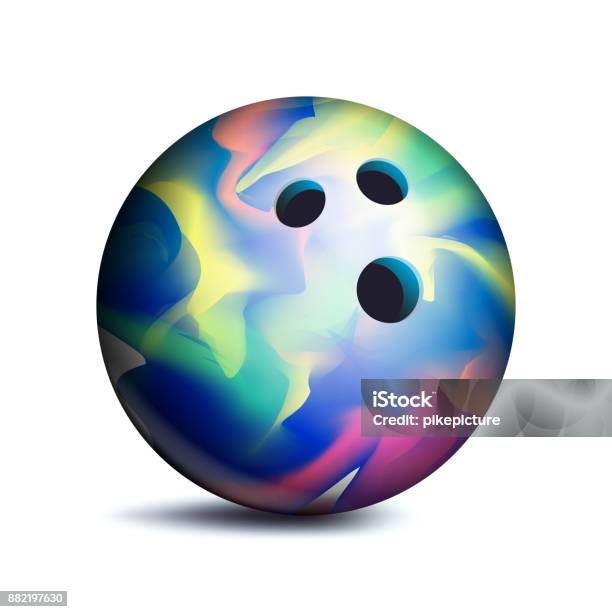 Bowlingkugelvektor Sportspielsymbol Abbildung Stock Vektor Art und mehr Bilder von Bowlingkugel