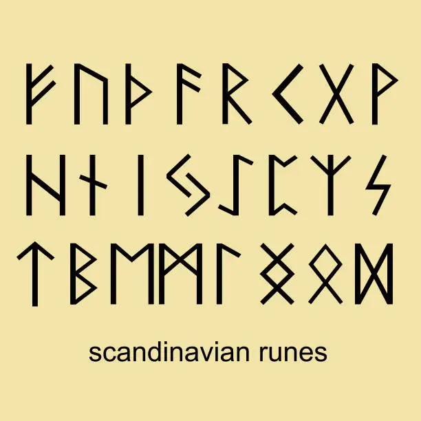 Vector illustration of Runes set Scandinavia is a traditional mysticism  vector illustration