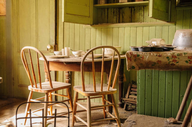 Interior of an old Abandoned Building in Bodie