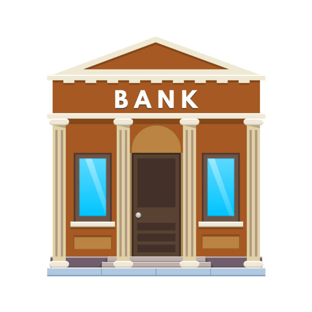City Bank Building Facade Financial Activity Customer Service Deposits  Partnership Stock Illustration - Download Image Now - iStock