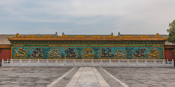 Nine Dragons Screen of Forbidden City Beijing China