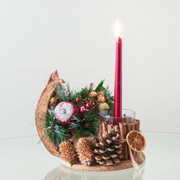 istock Handmade Christmas Candle Holder 882221700