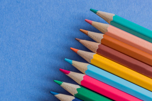 istock color pencils on blue background 882223882