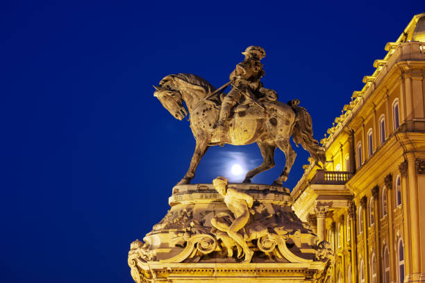 istock Prince Eugene of Savoy Statue at Night 882224332