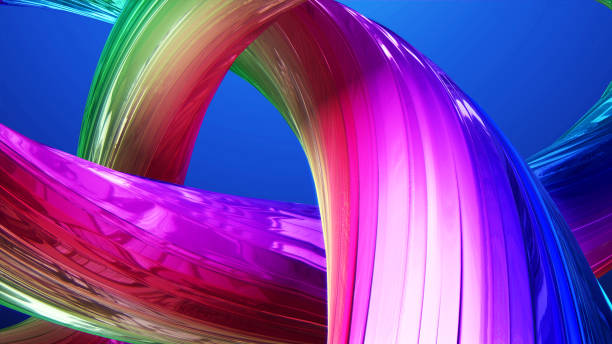 istock abstract background of twisted multicircular 3d lines 882236332
