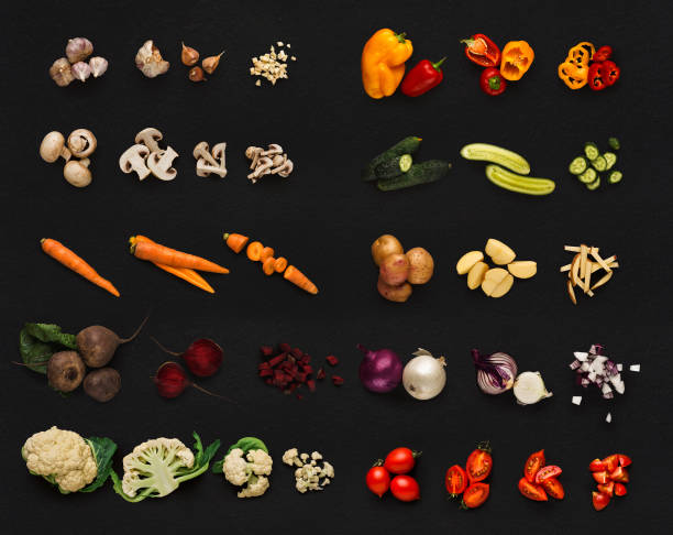 istock Collage of various vegetables on black background, isolated 882236376
