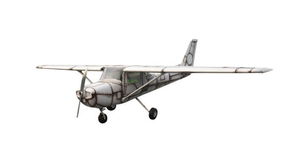 istock Retro airplane isolated on white background. 882255518