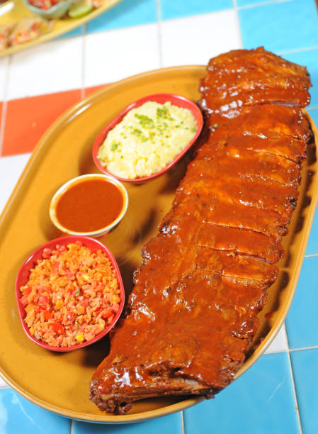 istock delicious BBQ with sauce 882255898