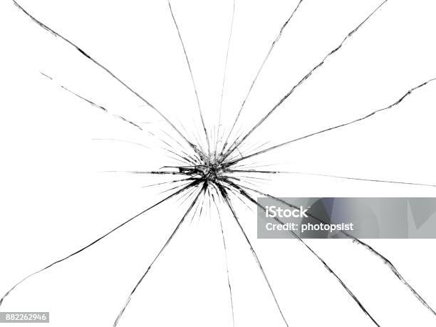 Broken Glass Stock Photo - Download Image Now - Cracked, Glass - Material, Broken