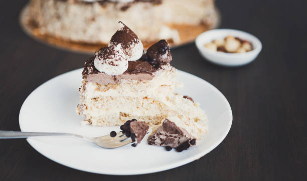 Meringue cake with hazelnuts and buttercream