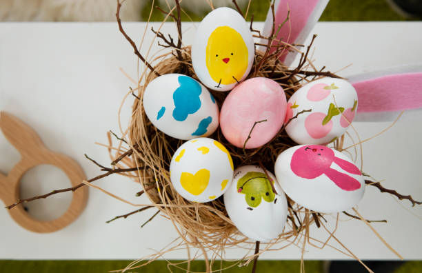 la nourriture - craft eggs easter animal egg photos et images de collection