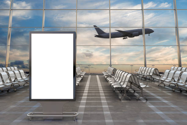 salon de l'aéroport de départ - lightbox airport airplane sign photos et images de collection