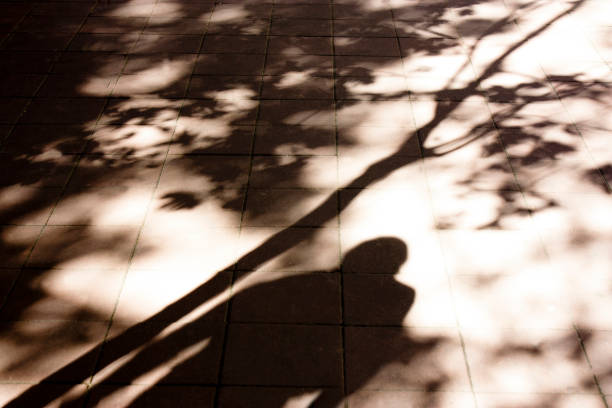 istock Blurry autumn city shadows and silhouettes 882303348