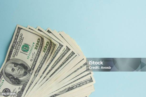 Money American Dollar Background - Fotografie stock e altre immagini di Banconota - Banconota, Moneta, Banconota di dollaro statunitense