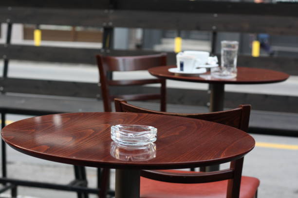 Wet chairs outdoors