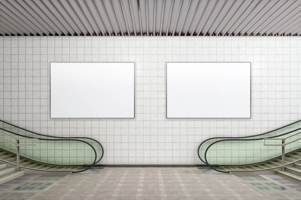 istock Blank advertising poster mockup 882307862