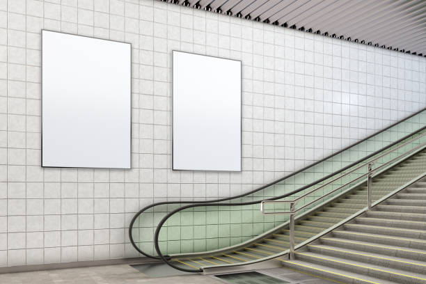 istock Blank advertising poster mockup 882310402