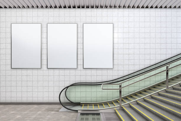 istock Blank advertising poster mockup 882310932