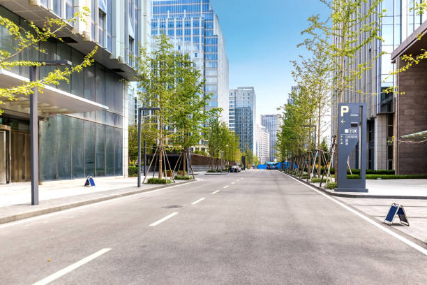 istock Highway and city modern architecture in qingdao,china 882311398