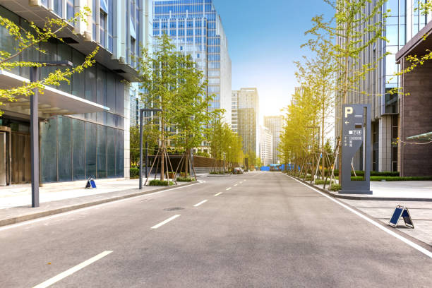 istock Highway and city modern architecture in qingdao,china 882311664