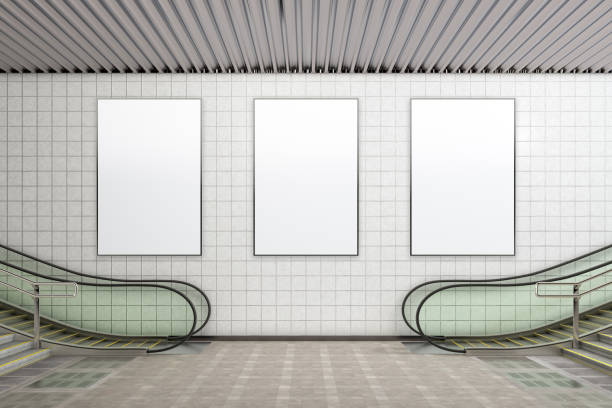 istock Blank advertising poster mockup 882311666