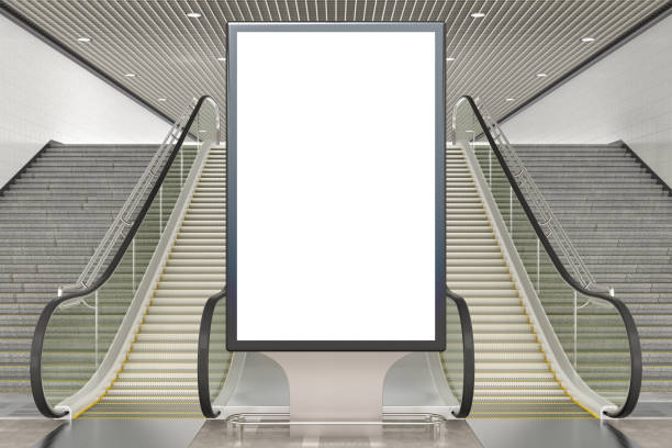 leere werbung plakat stand - poster subway station billboard posting billboard stock-fotos und bilder