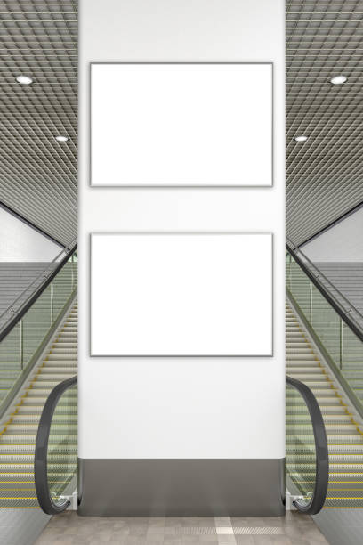 istock Blank advertising poster mockup 882315118