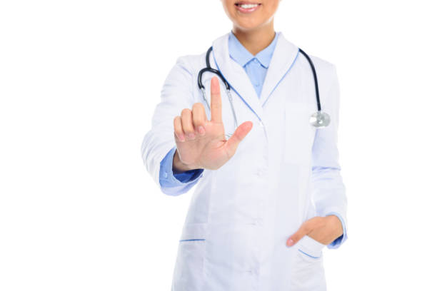 istock pointing female doctor 882315492