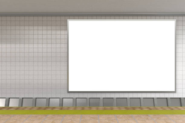 istock Blank advertising poster on subway station 882317248