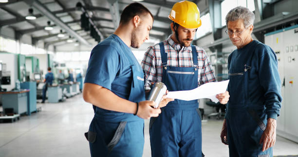 istock Supplier with engineer checking on production in factory 882317922