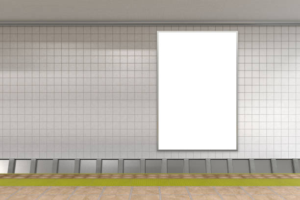 istock Blank advertising poster on subway station 882319548
