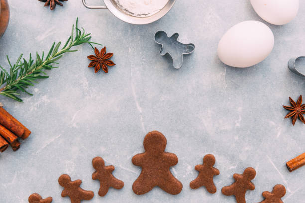 istock Preparation gingerbread cookie with cinnamon for Christmas 882322334