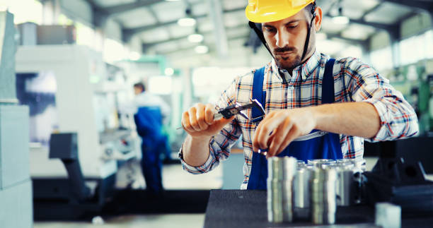 istock Male worker and quality control inspection in factory 882322748