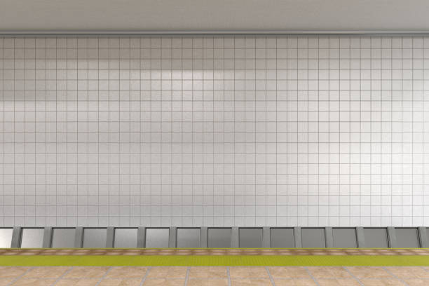istock Blank wall for advertising poster on subway station 882323618