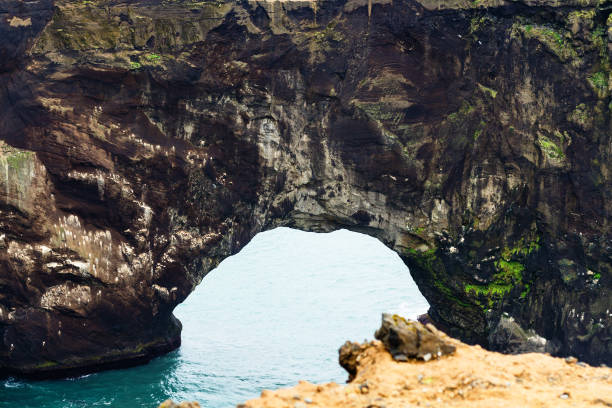 istock natural arch in Dyrholaey cliff in Iceland 882329852