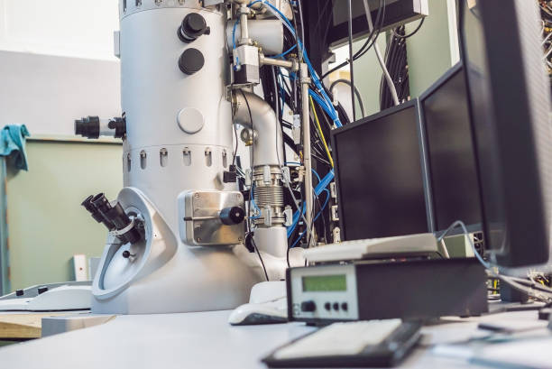 transmission electron microscope in a scientific laboratory transmission electron microscope in a scientific laboratory. Cryo-Electron Microscopy Market Report: Comprehensive Overview of Developments stock pictures, royalty-free photos & images