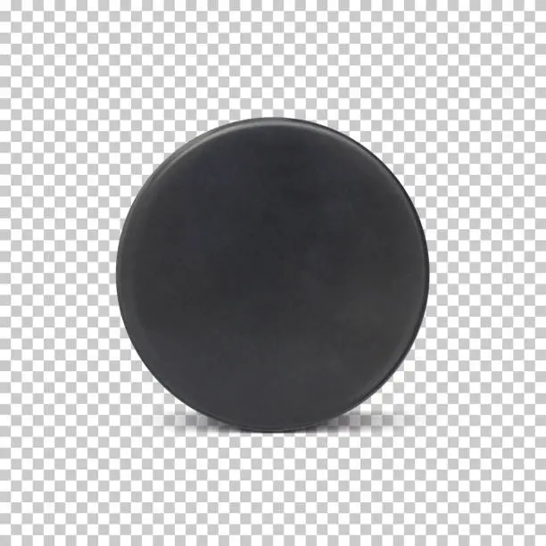 Vector illustration of Realistic ice hockey puck.