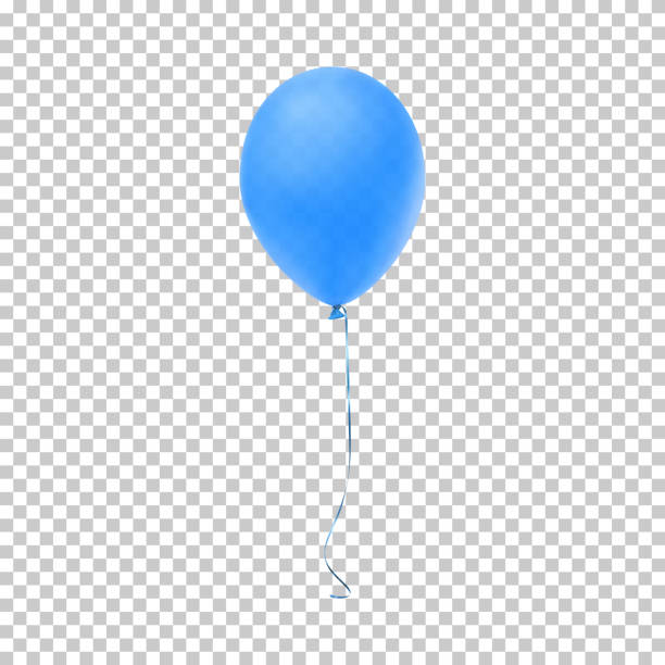realistyczny niebieski balon. - heat beautiful joy happiness stock illustrations