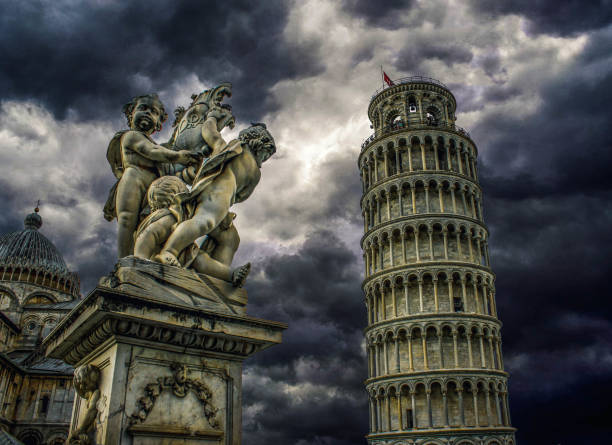 Piza tower on a gloomy day