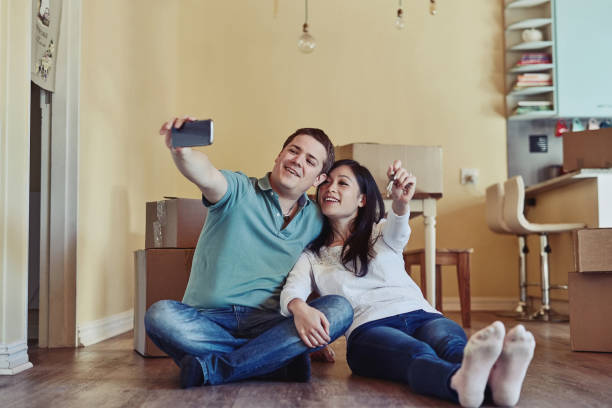 istock Our first selfie in our new home 882336370