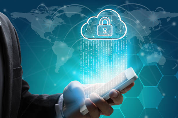 istock Businessman use Laptop and smartphone with padlock and cloud technology background, Cyber Security Data Protection Business Technology Privacy concept, Internet Concept of global business 882340816