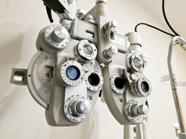 istock Bifocal Optometry eyesight measurement device on white backgroun 882345832