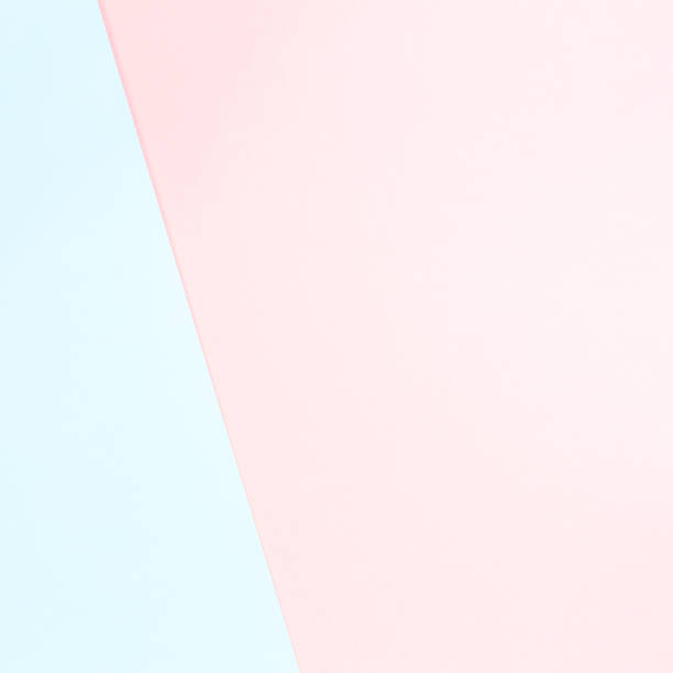 istock Double color blue and pink modern flat lay backgound 882361894