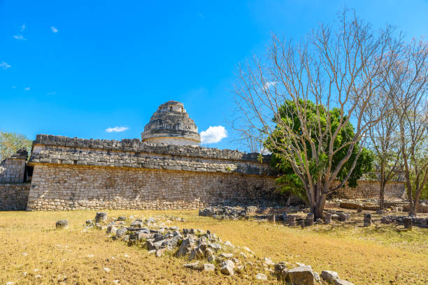 istock Ruin of Observatory at Chichen Itza, Yucatan, Mexico 882362298