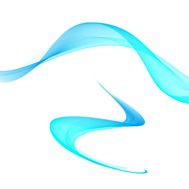 istock Set of Abstract aqua blue waves Raster background 882362674