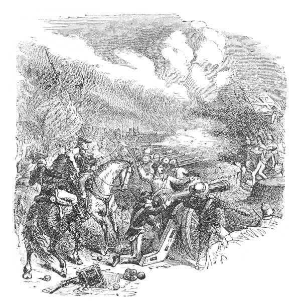 istock Battle of New Orleans 1814 engraving 882378440