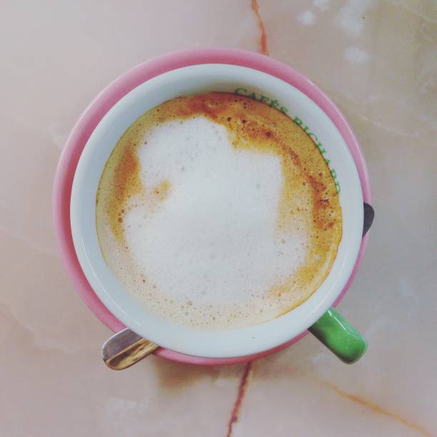 Coffee in a pink cup