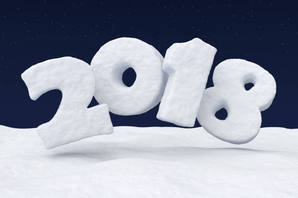 istock 2018 snow text over snow surface under night sky with stars 882398328