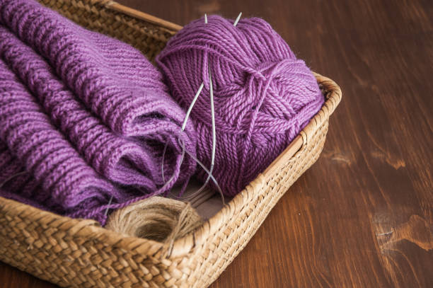 istock Knitting. Knitting needles and yarn 882411140