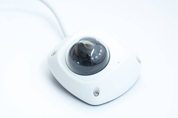 istock Surveillance camera isolated on white background, with clipping paths 882412028